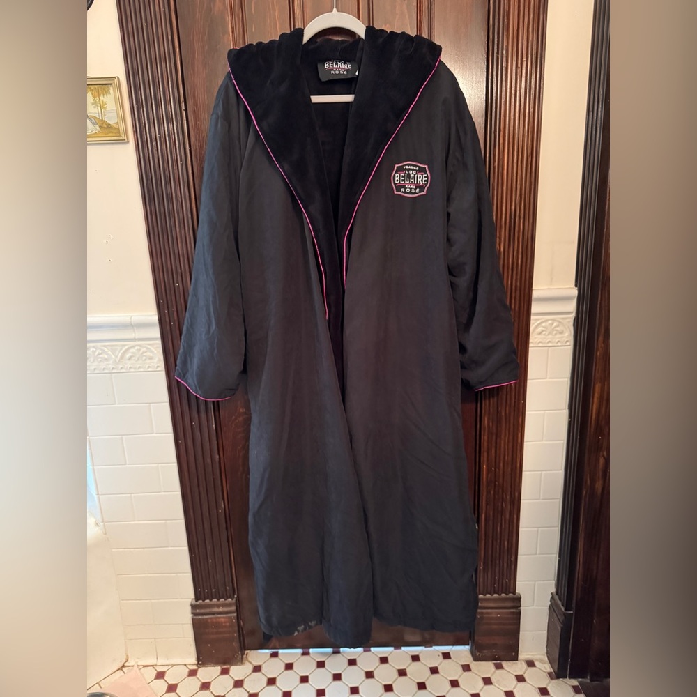 Rick Ross Belaire Black Robe with Pink Trim